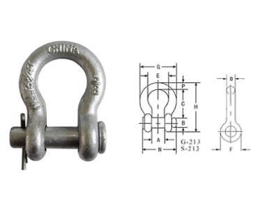G213 US ROUND PIN ANCHOR SHACKLE